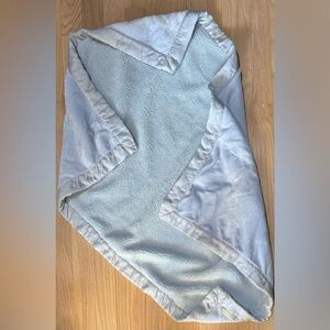 Pottery Barn Kids Cozy Fleece Baby Blue Sherpa Baby Blanket 30x40